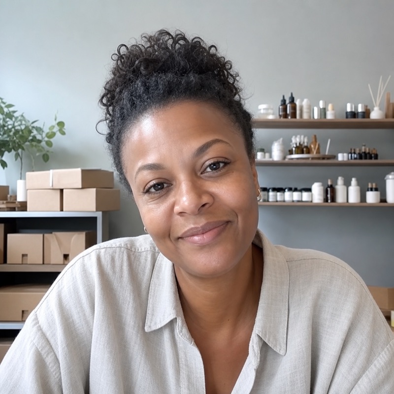 Online store owner on a video call