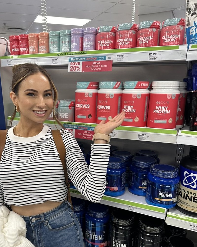 Gloot products on the shelf in store